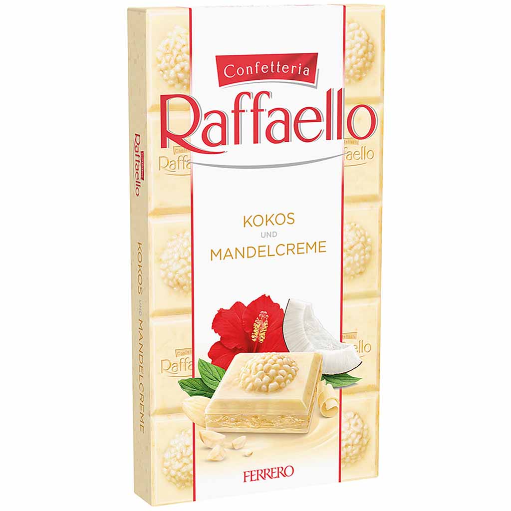 Ferrero Raffaello Tafelschokolade Kokos & Mandelcreme 90g MHD:13.1.25