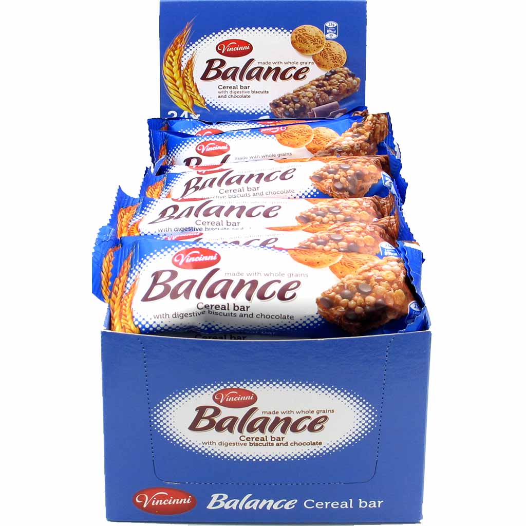 24x Vincinni Balance Cerealien Riegel Biscuits & Chocolate á 23g=552g MHD:30.4.21