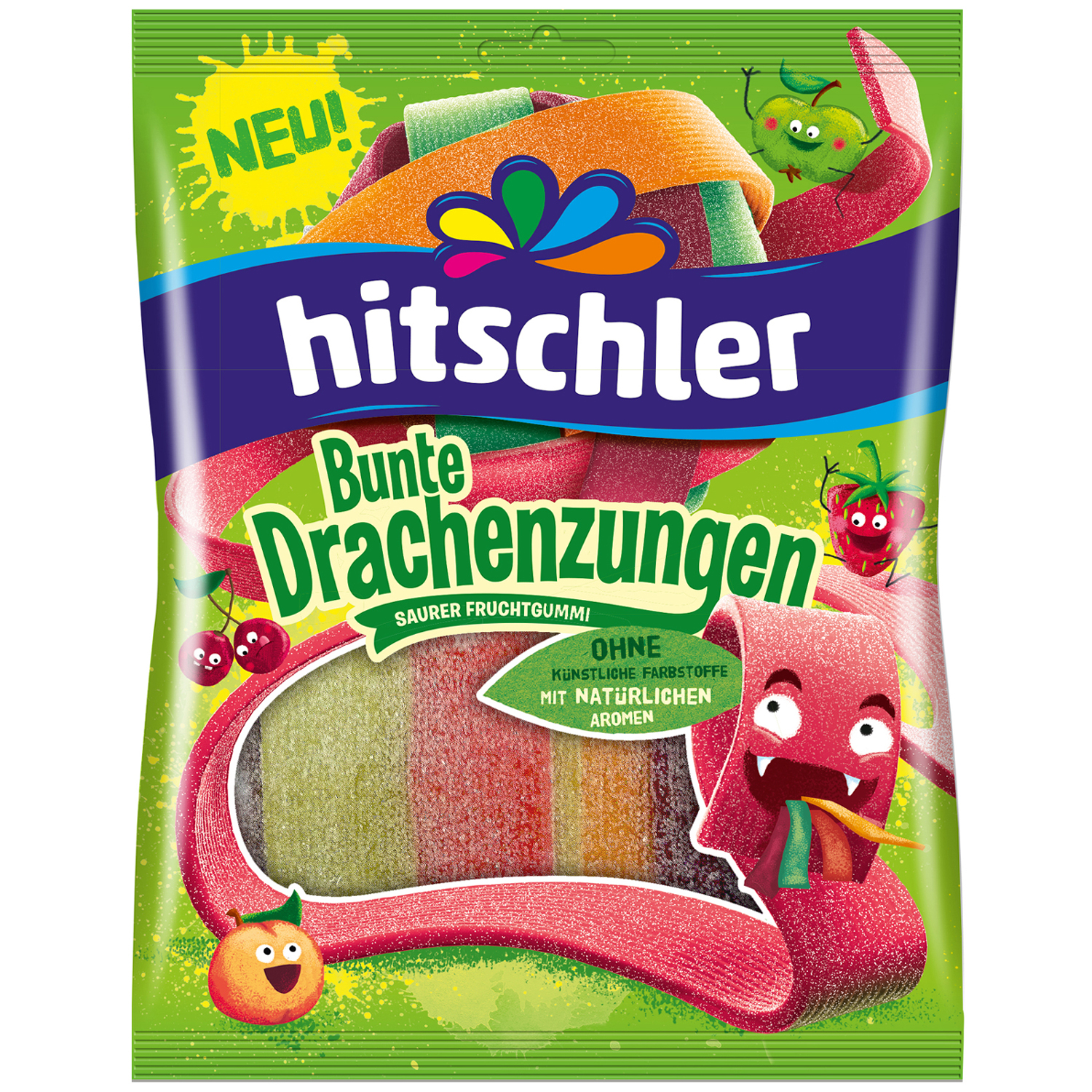 Hitschler Saure Drachenzungen 125g MHD:30.10.25