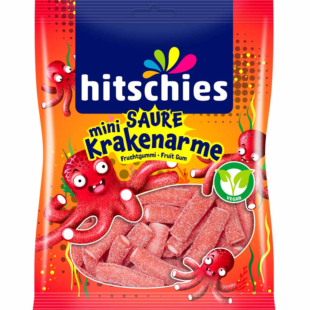 Hitschler Hitschies mini Saure Krakenarme Erdbeere 125g MHD:30.9.23