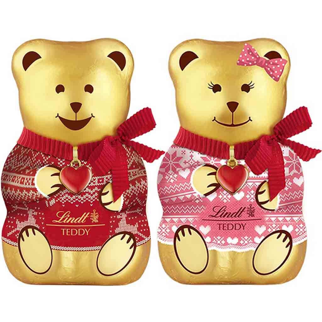 15x Lindt Weihnachten Teddy mit Pullover á 100g=1500g MHD:30.5.24