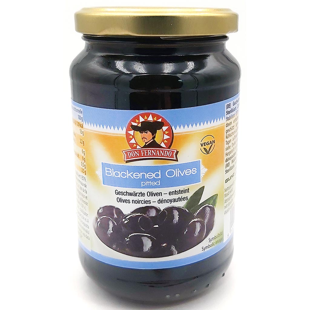 Don Fernando Schwarze Oliven entsteint 350g