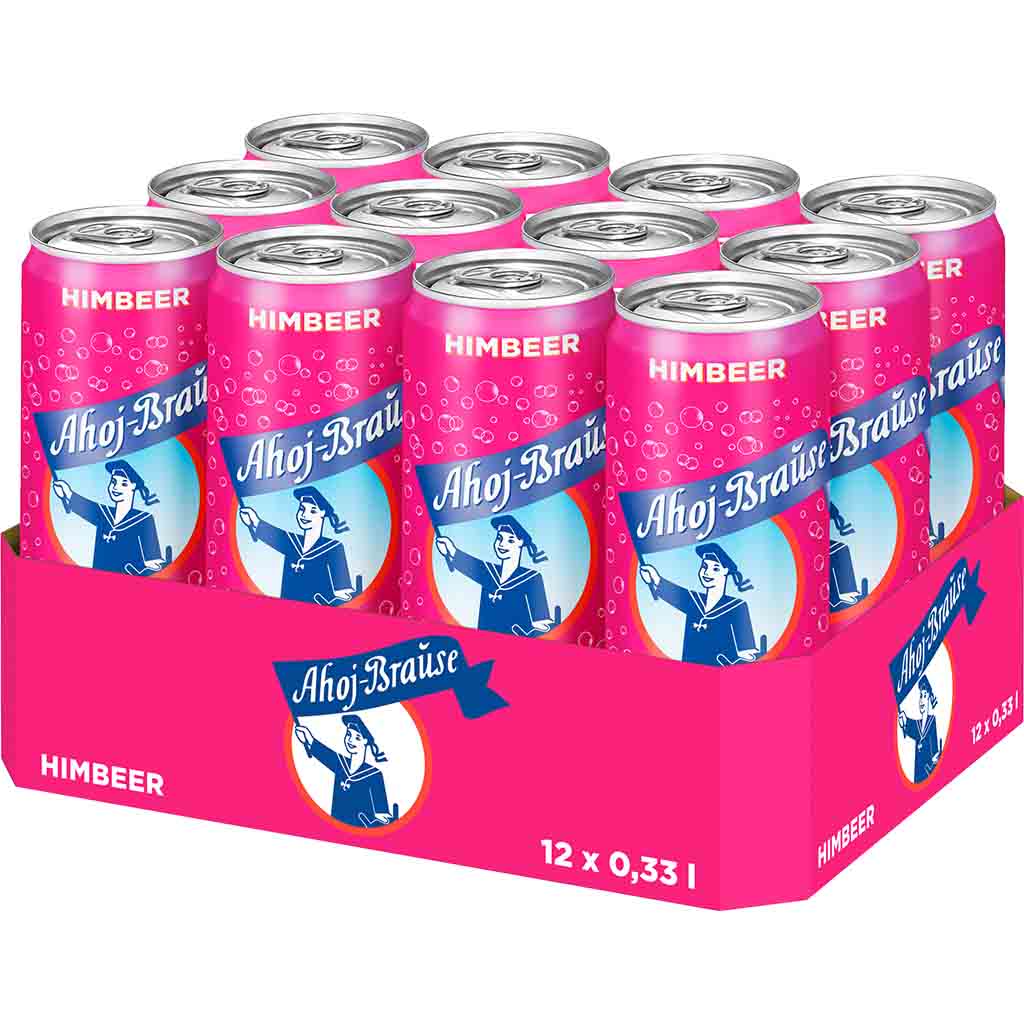 12x Ahoj-Brause Brause Himbeer DOSE á 0,33L=3,96L MHD:28.5.25