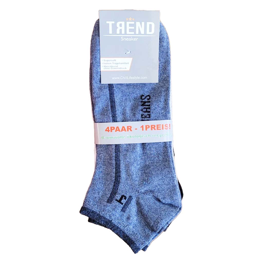 Trend Sneaker Socken 4er Gr 43-46