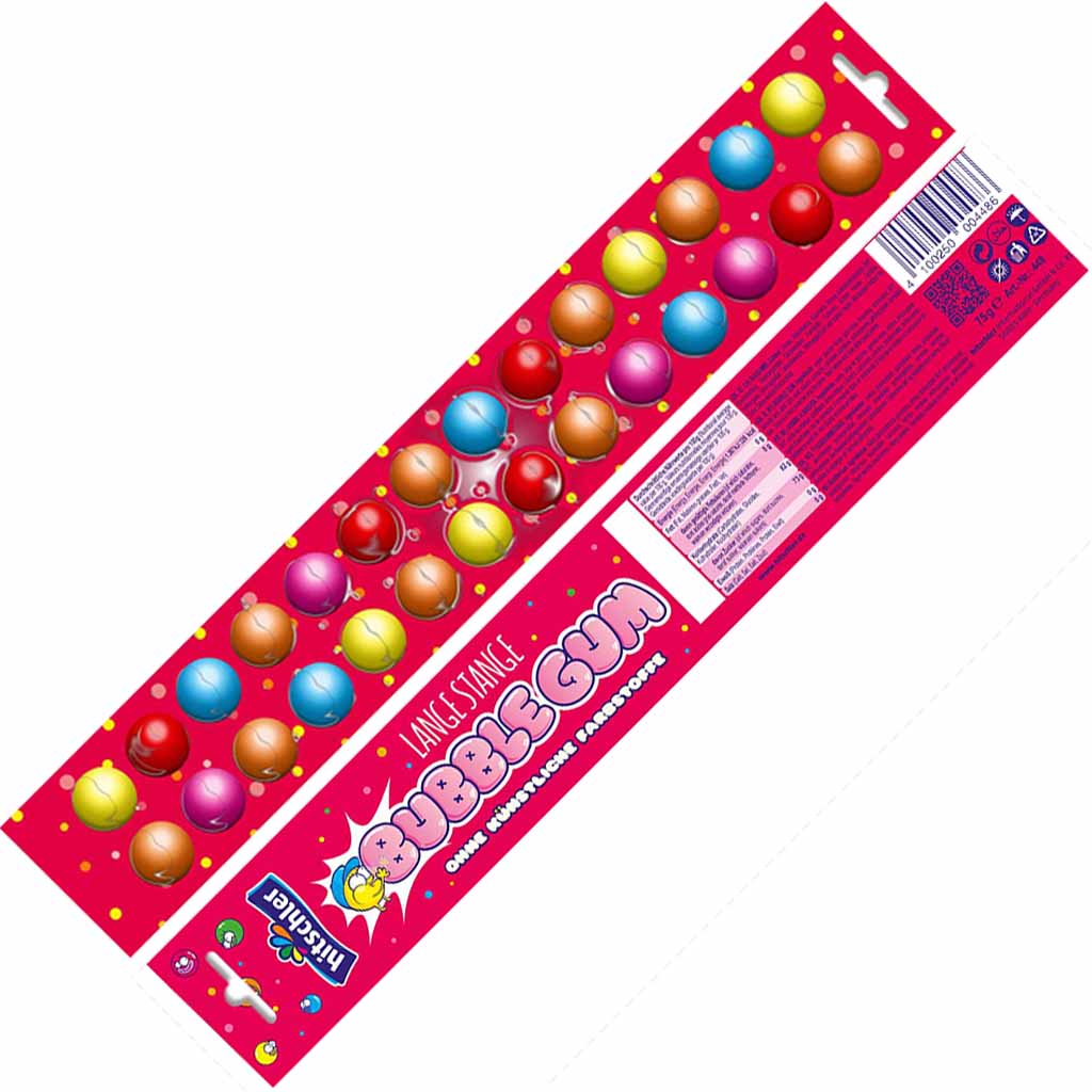 Hitschler Lange Stange Bubble Gum 75g MHD:30.5.23