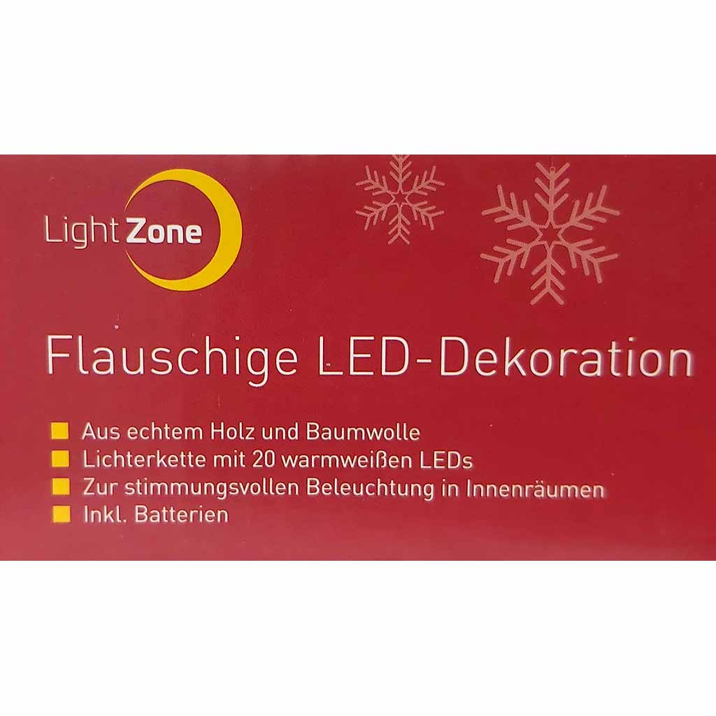 Flauschige LED Dekoration 20 Leds 30cm Höhe