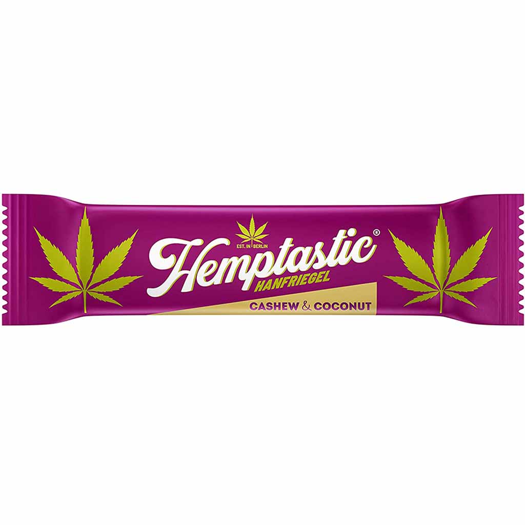 18x Hemptastic Hanfriegel Cashew & Coconut á 40g=720g MHD:18.2.20