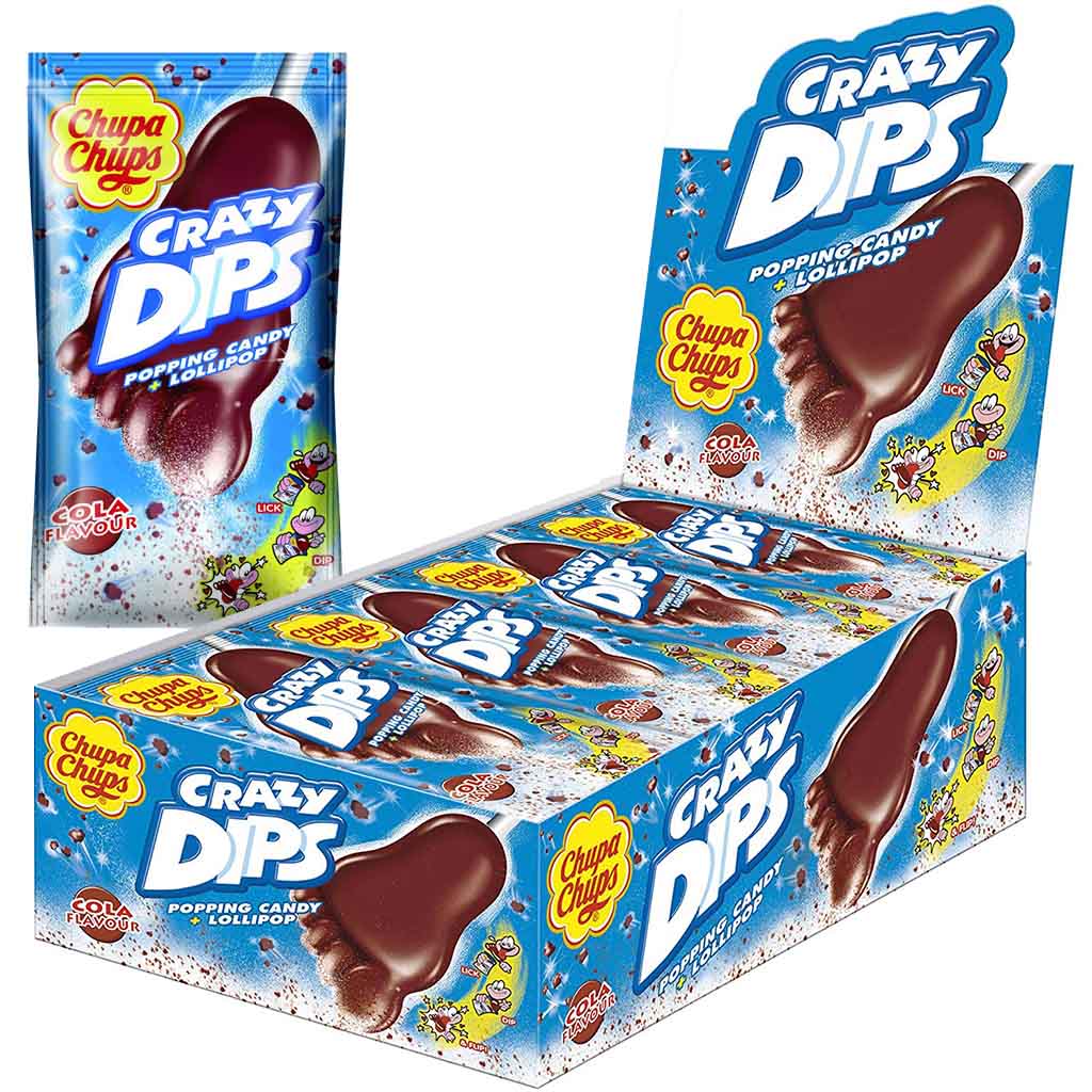 24x Chupa Chups Lutscher Crazy Dips á 14g=336g MHD:30.10.25