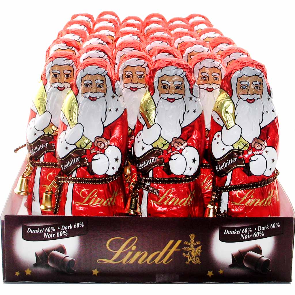 33x Lindt Weihnachtsmann Edelbitter á 70g=2310g MHD:30.3.25