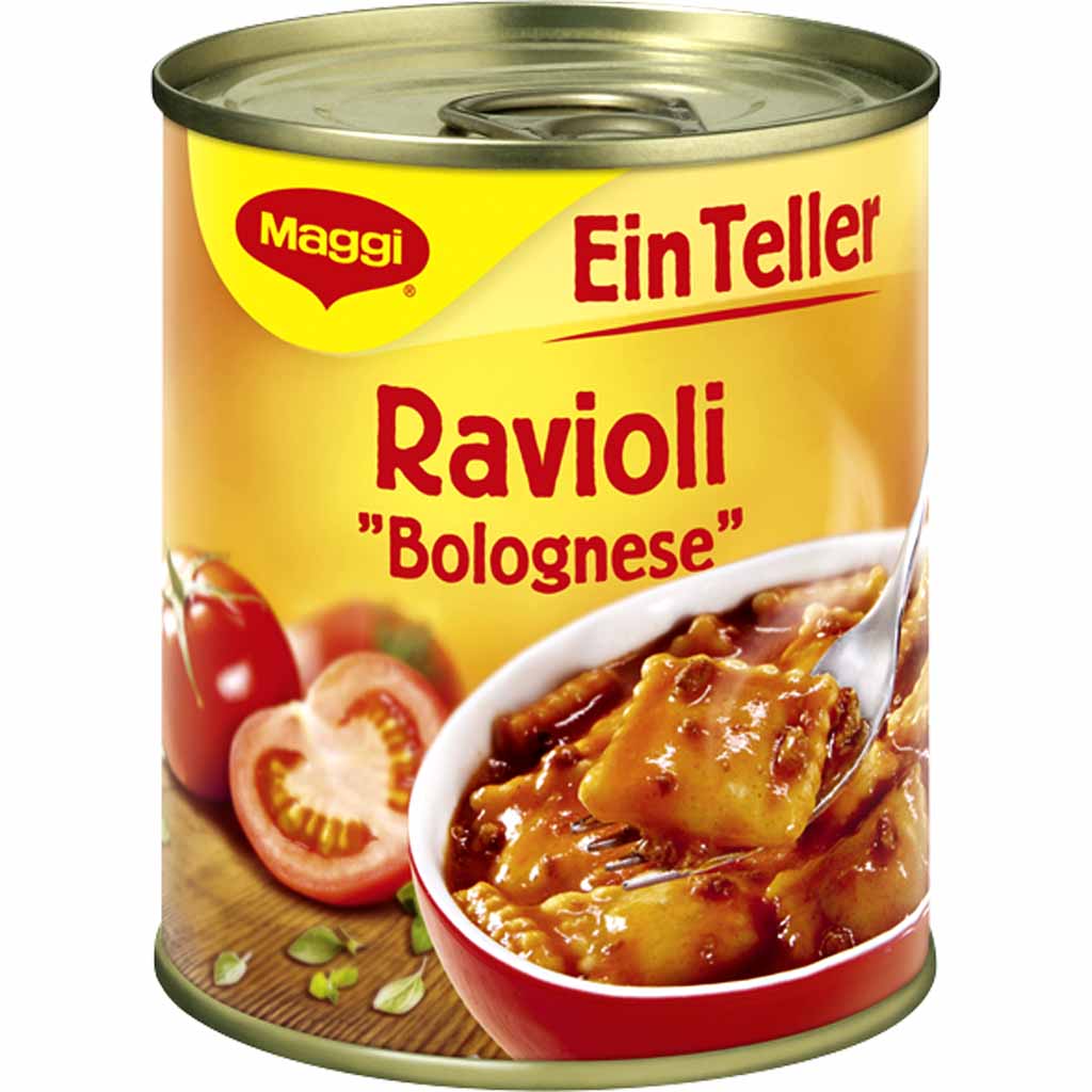 Maggi Ein Teller Ravioli Bolognese 340g MHD:30.6.24