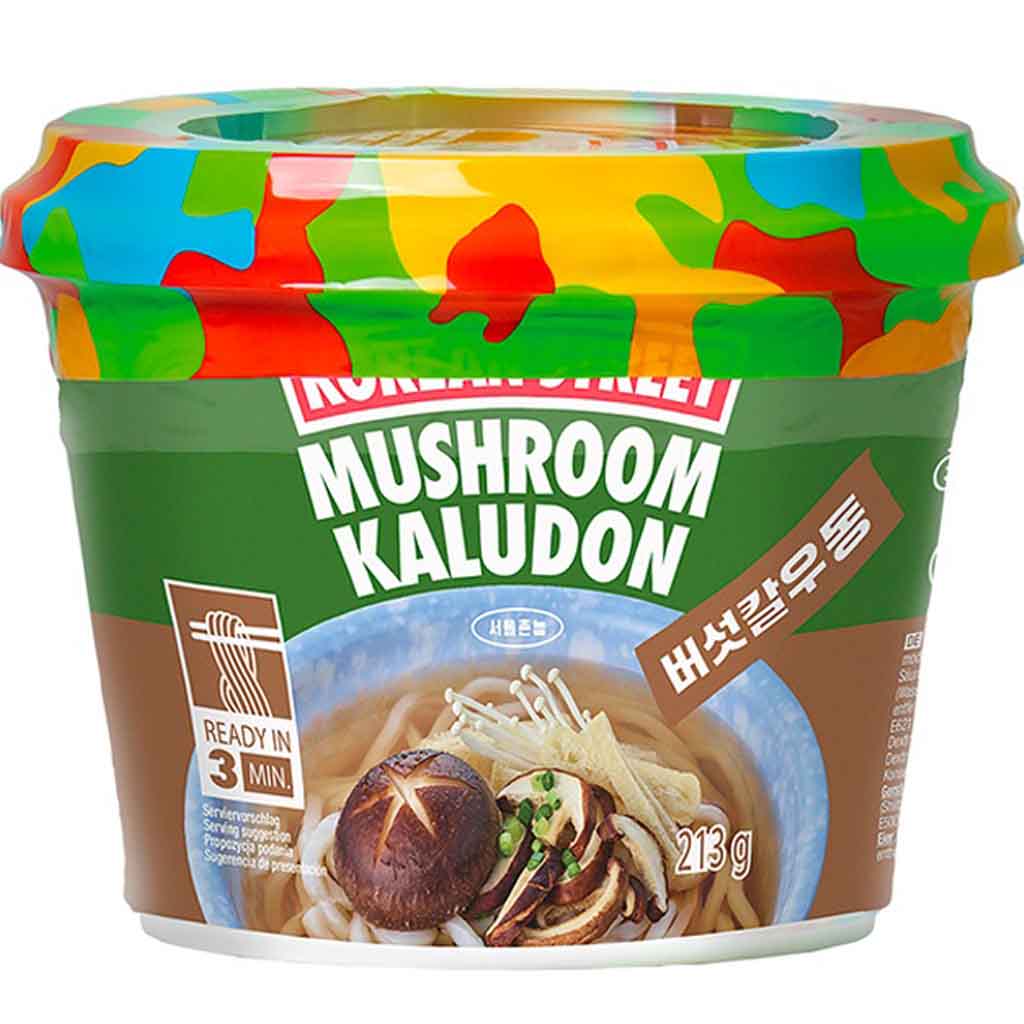 Korean Street Instant Nudelgericht Mushroom Kaludon im Becher 6x213g=1278g MHD:25.3.24