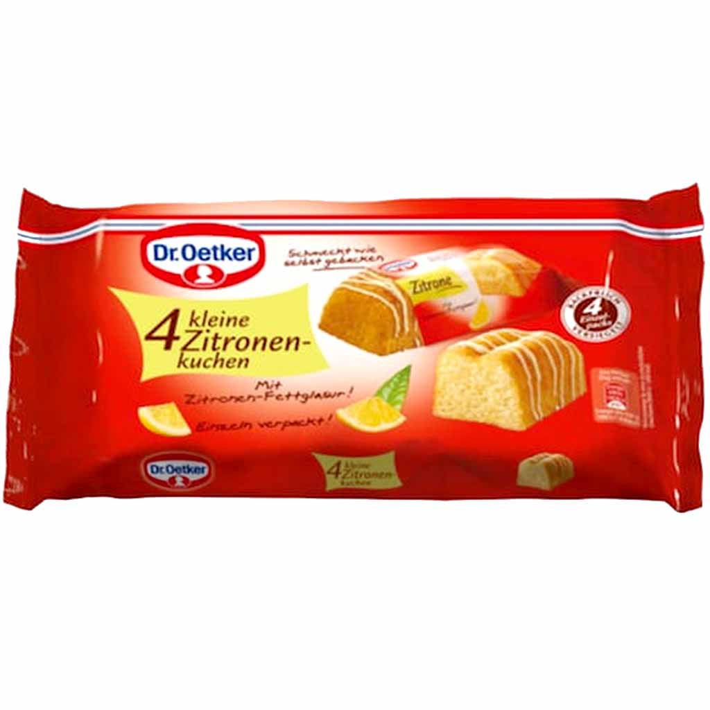 Dr. Oetker 4 x Zirone kleine Kuchen 140g Zitronen Rührkuchen