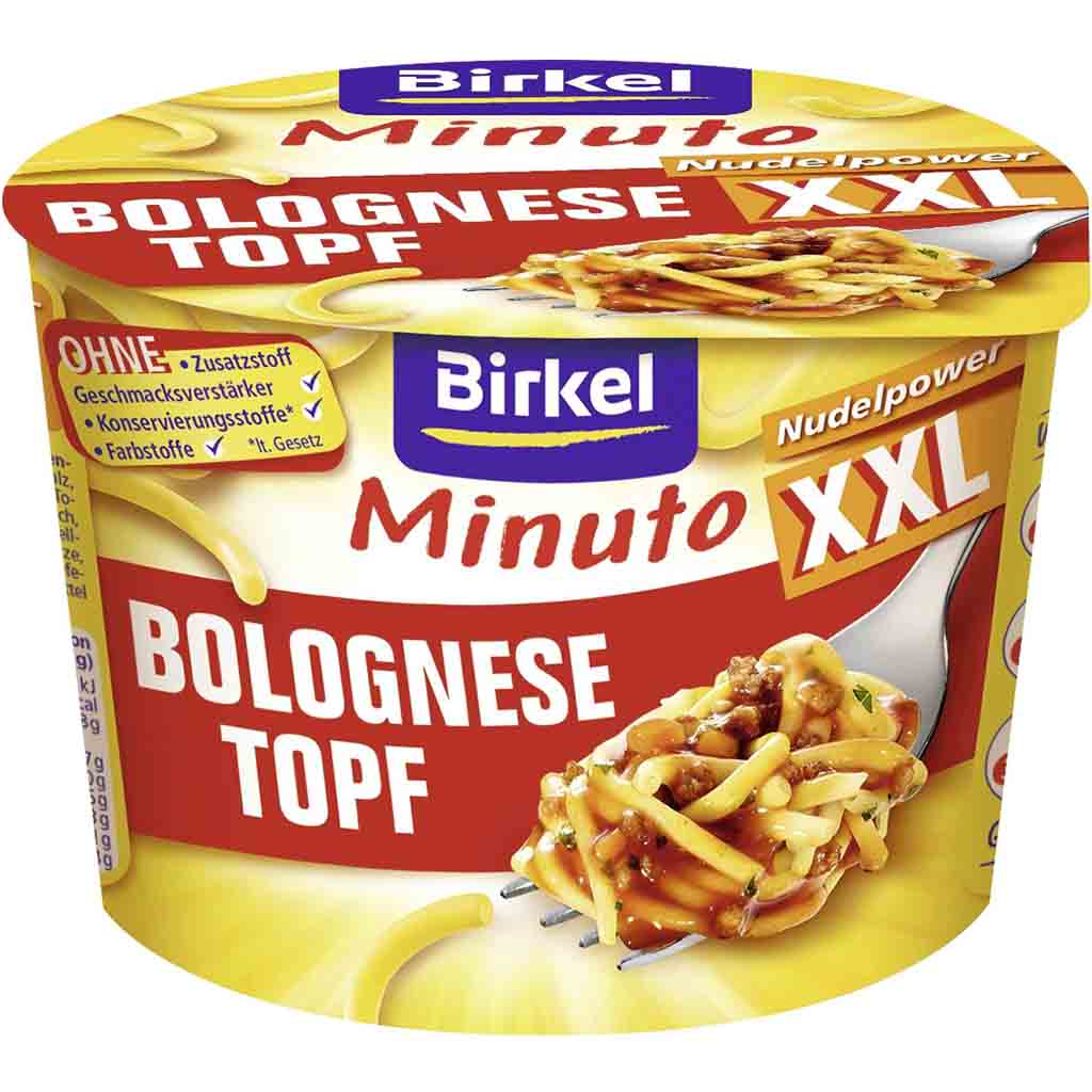 Birkel Minuto Nudelpower XXL Bolognesetopf 6x78g=468g MHD:31.5.23