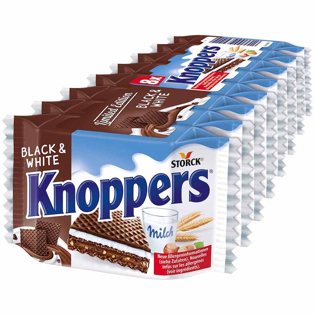 Knoppers Schnitte Black and White 8x25g 200g  EAN 4014400933857