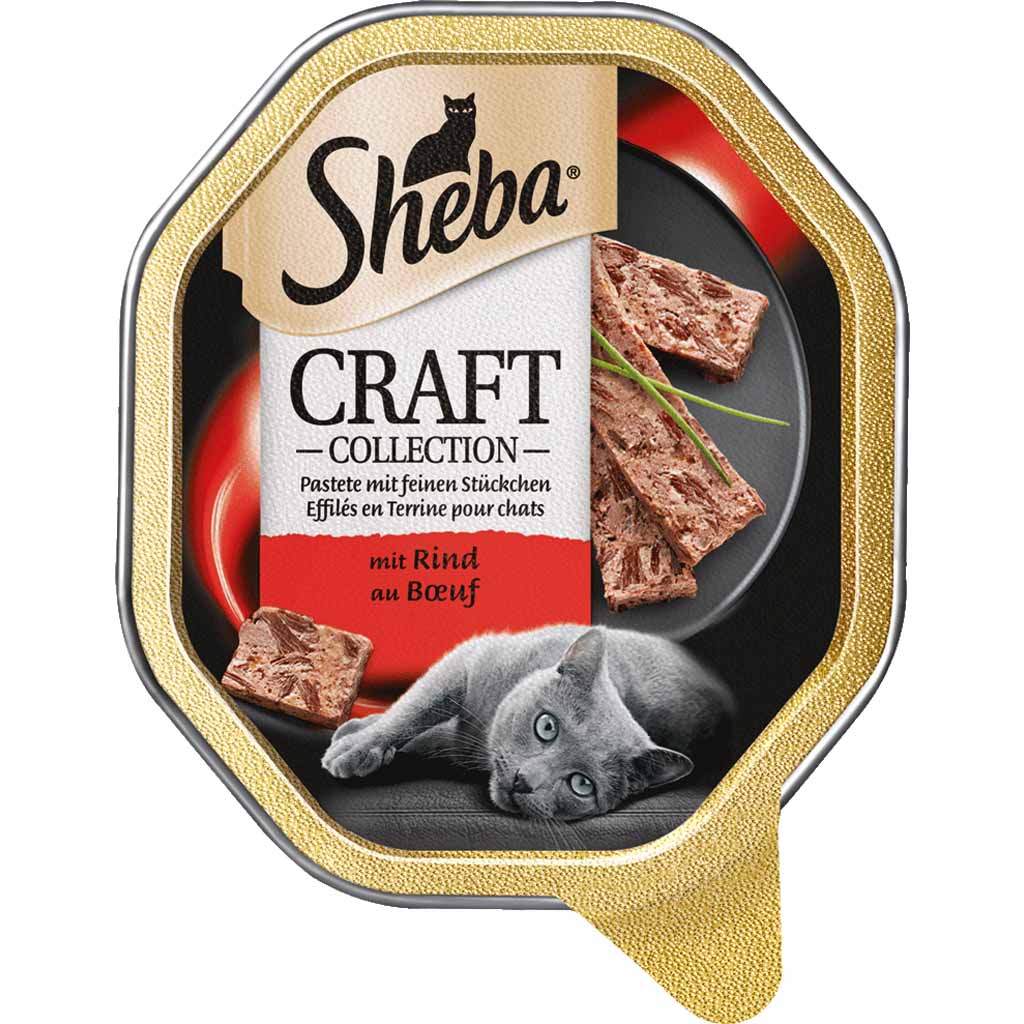 22x Sheba Craft Collection Pastete mit Rind á 85g=1870g MHD:22.6.23