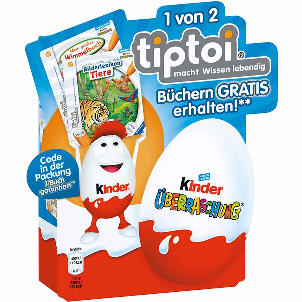 kinder Überraschung Classic-Ei 'tiptoi' 4er 80g MHD:18.7.21