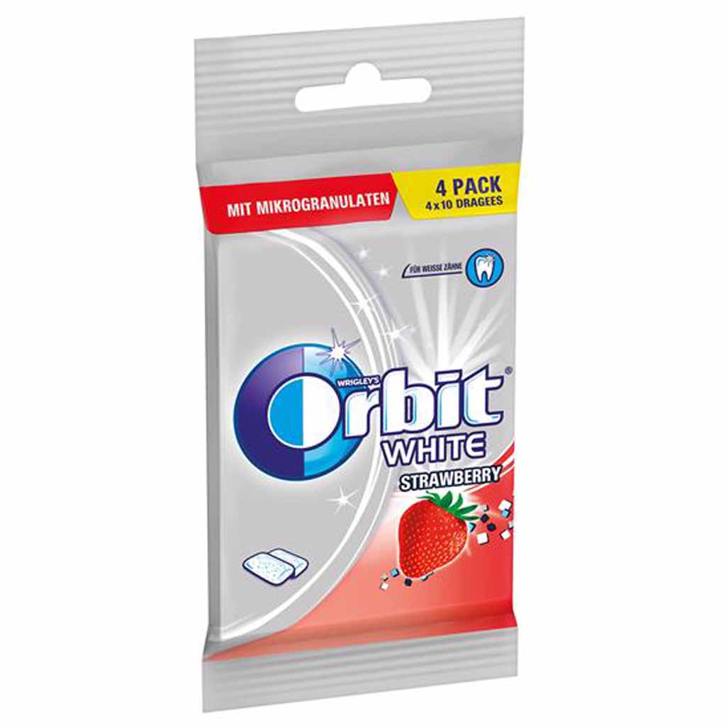 15x Wrigleys Orbit White Strawberry 4er Pack á 56g=840g MHD:6/19