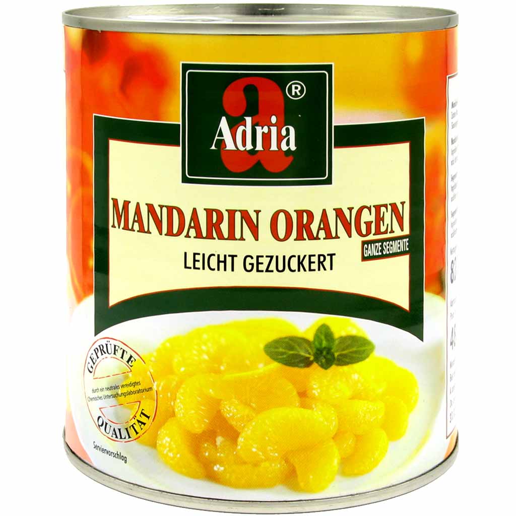 Adria Mandarin Orangen leicht gezuckert 820g MHD:31.12.21