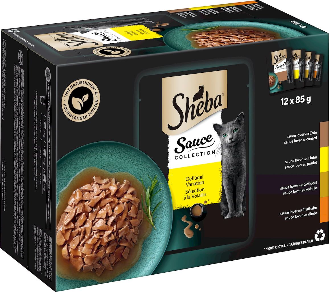 12x Sheba Sauce Geflügel Variation á 85g=1020g MHD:18.5.26