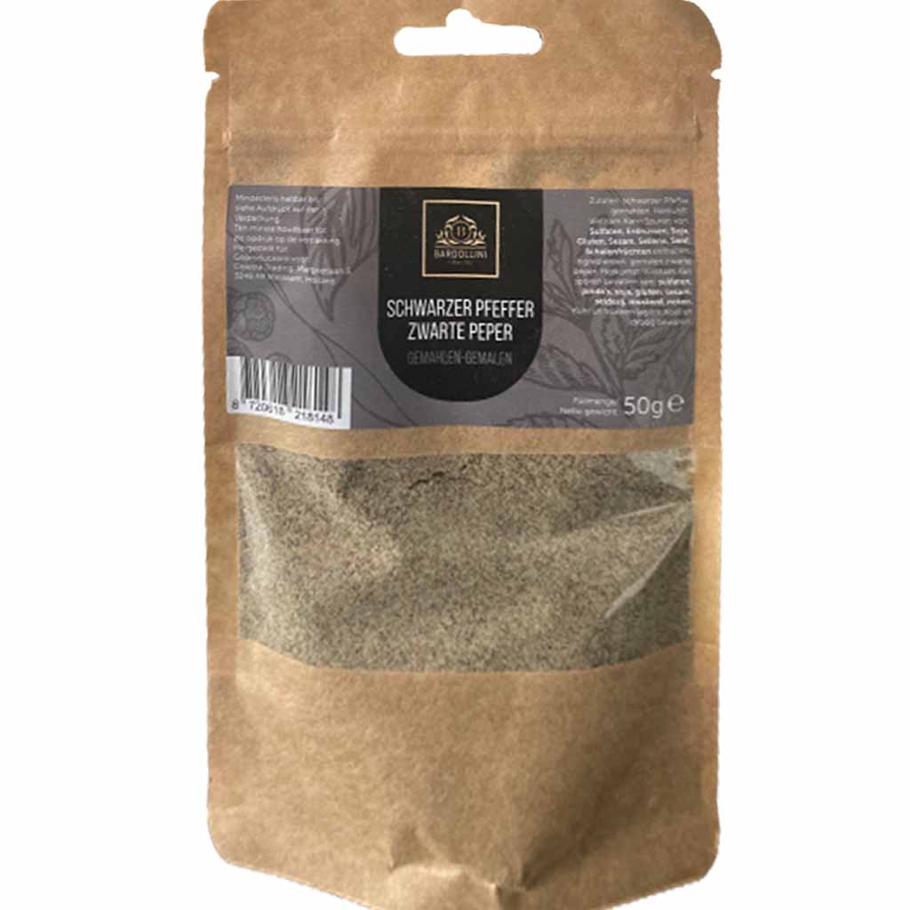 Bardollini schwarzer Pfeffer gemahlen 50g MHD:15.1.26