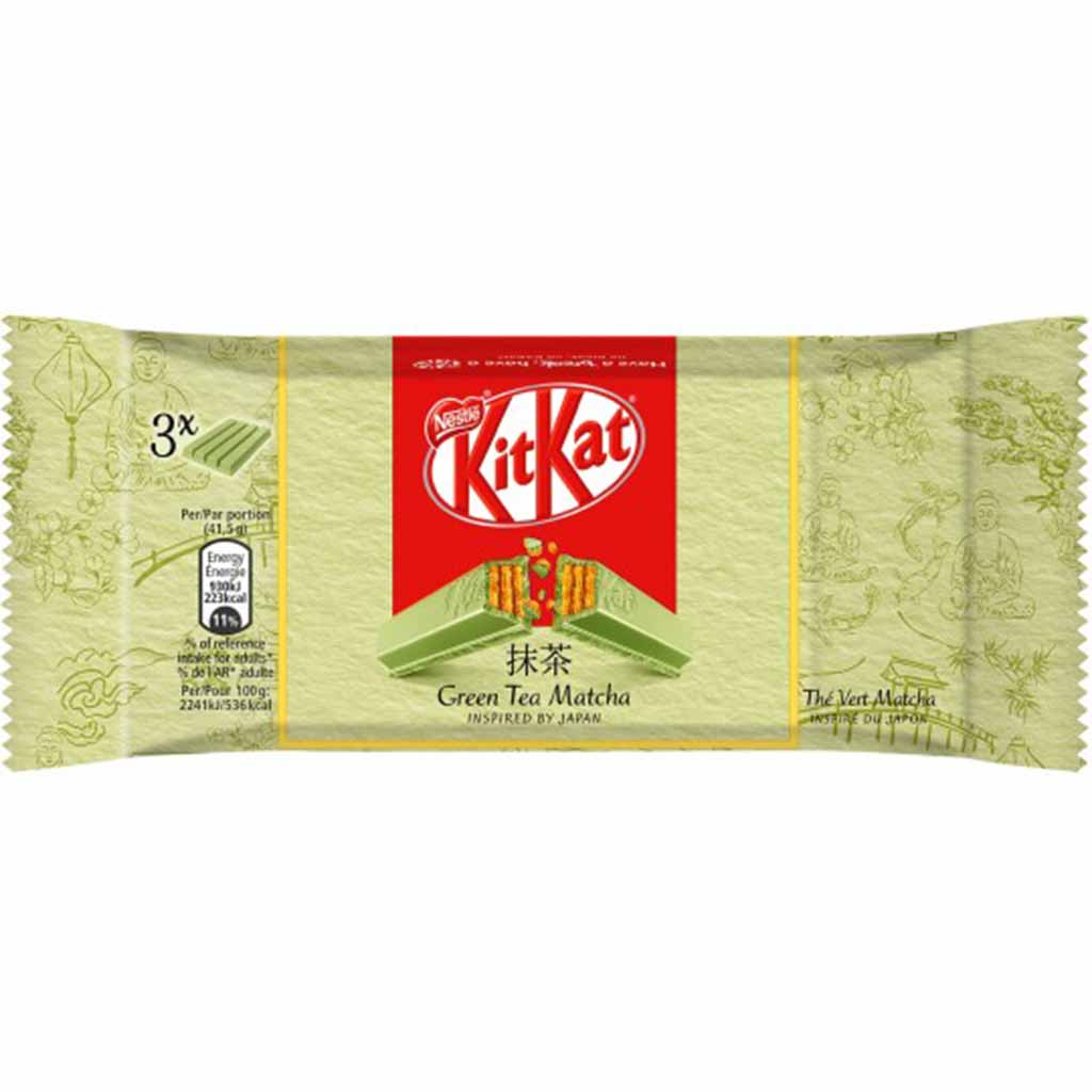 KitKat Green Tea Matcha Waffelriegel 3x41,5g=124g MHD:30.5.21