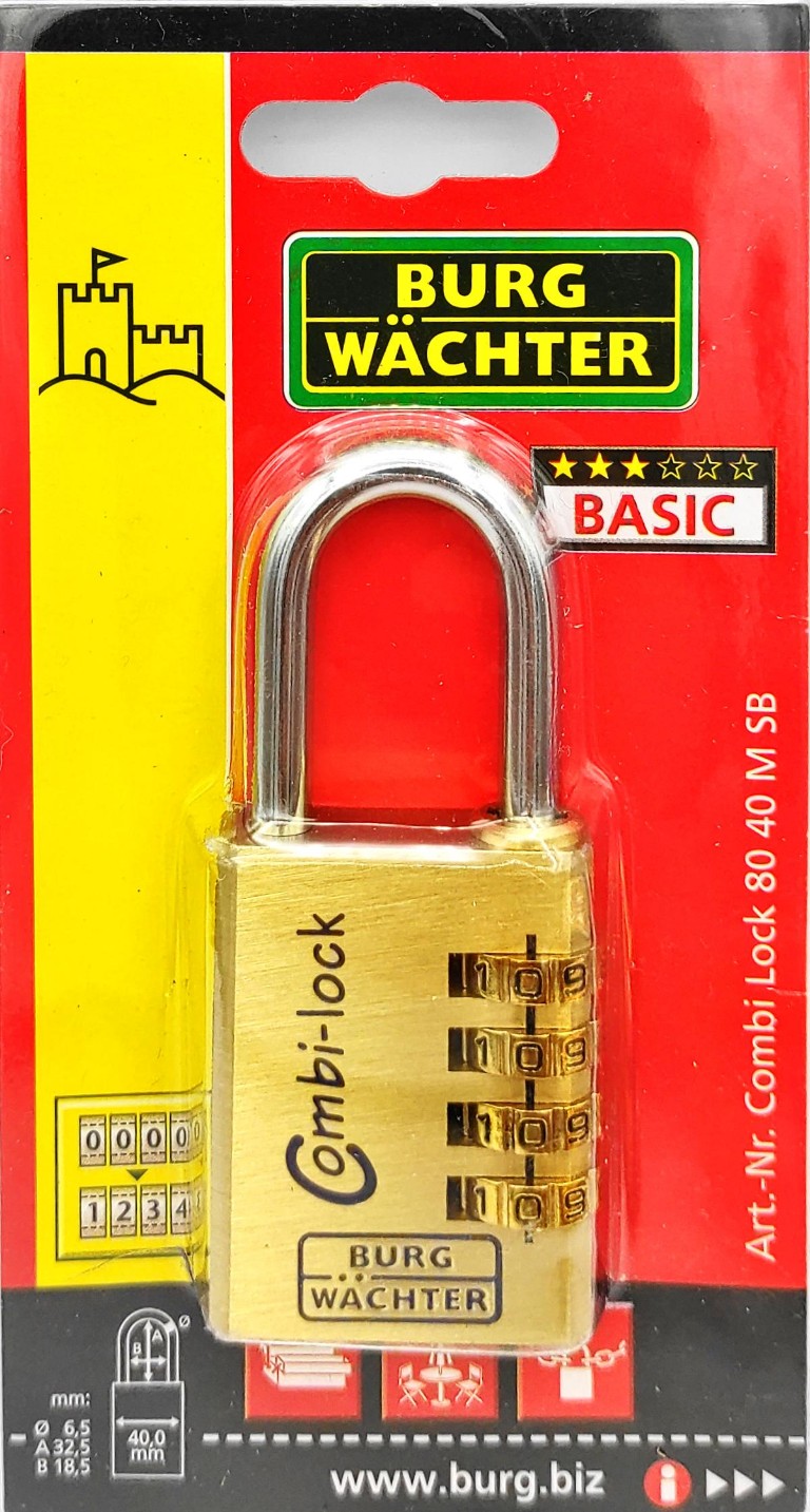 Zahlenschloss Combi Lock schwere Ausführung von Burgwächter