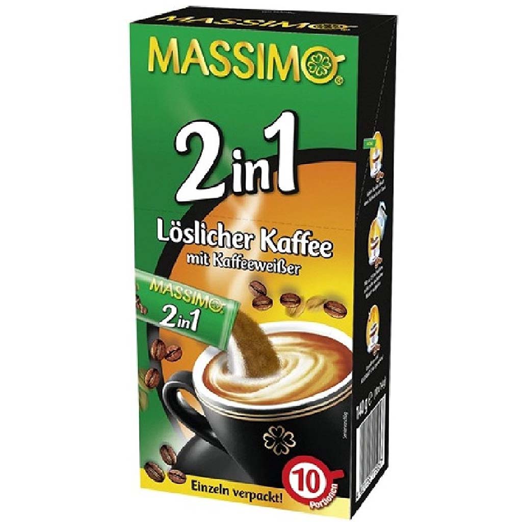 Massimo 2in1 Kaffee & Kaffeeweißer 10er 140g MHD:30.3.25