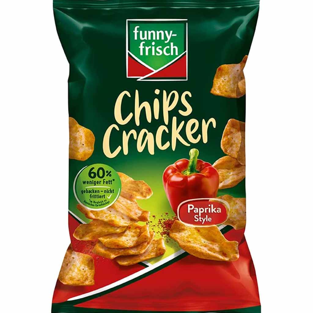 funny frisch Chips Cracker Paprika Style 90g MHD:18.11.24