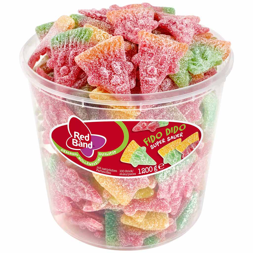 Red Band Fruchtgummi Fido Dido super sauer 1200g MHD:2.6.23
