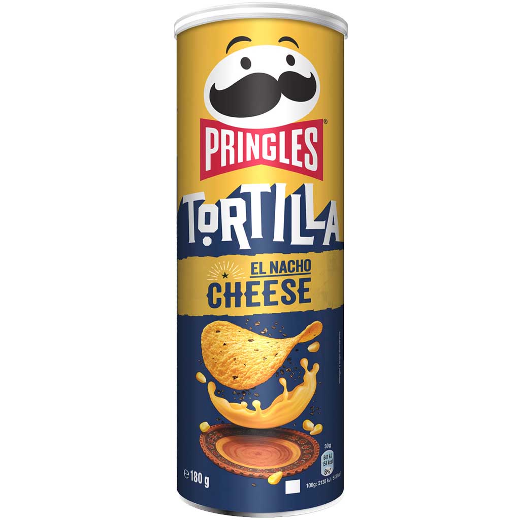 Pringles Tortilla Chips Nacho Cheese 180g 