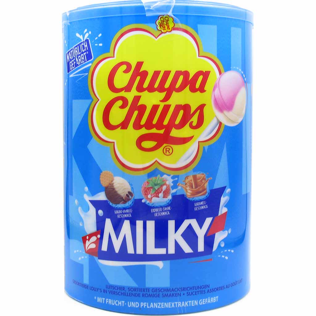 Chupa Chups Milky Lollipops Lutscher 100er 1200g MHD:30.12.26