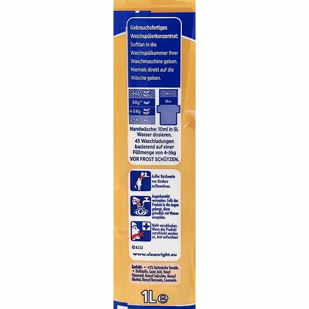 Softlan Ultra Weichspüler Vanille & Orchidee 1L, 8718951580329