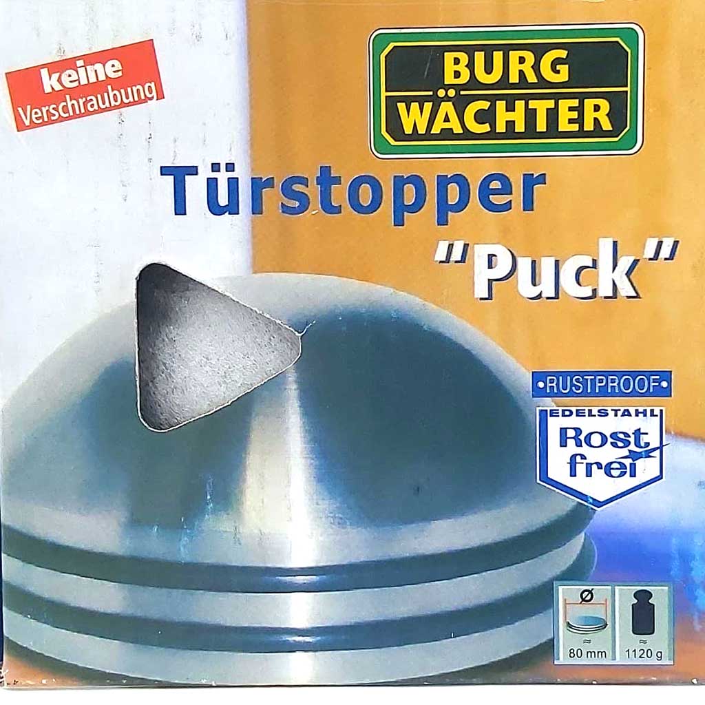 Boden Türstopper von Burgwächter Puck ohne Bohren 80mm