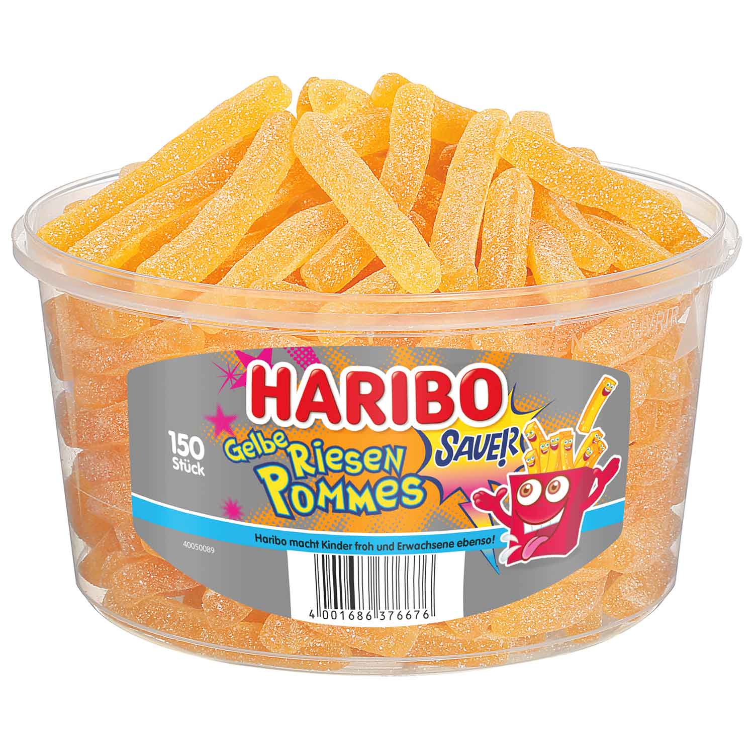 Haribo Gelbe Riesen Pommes sauer 150er MHD:30.10.24