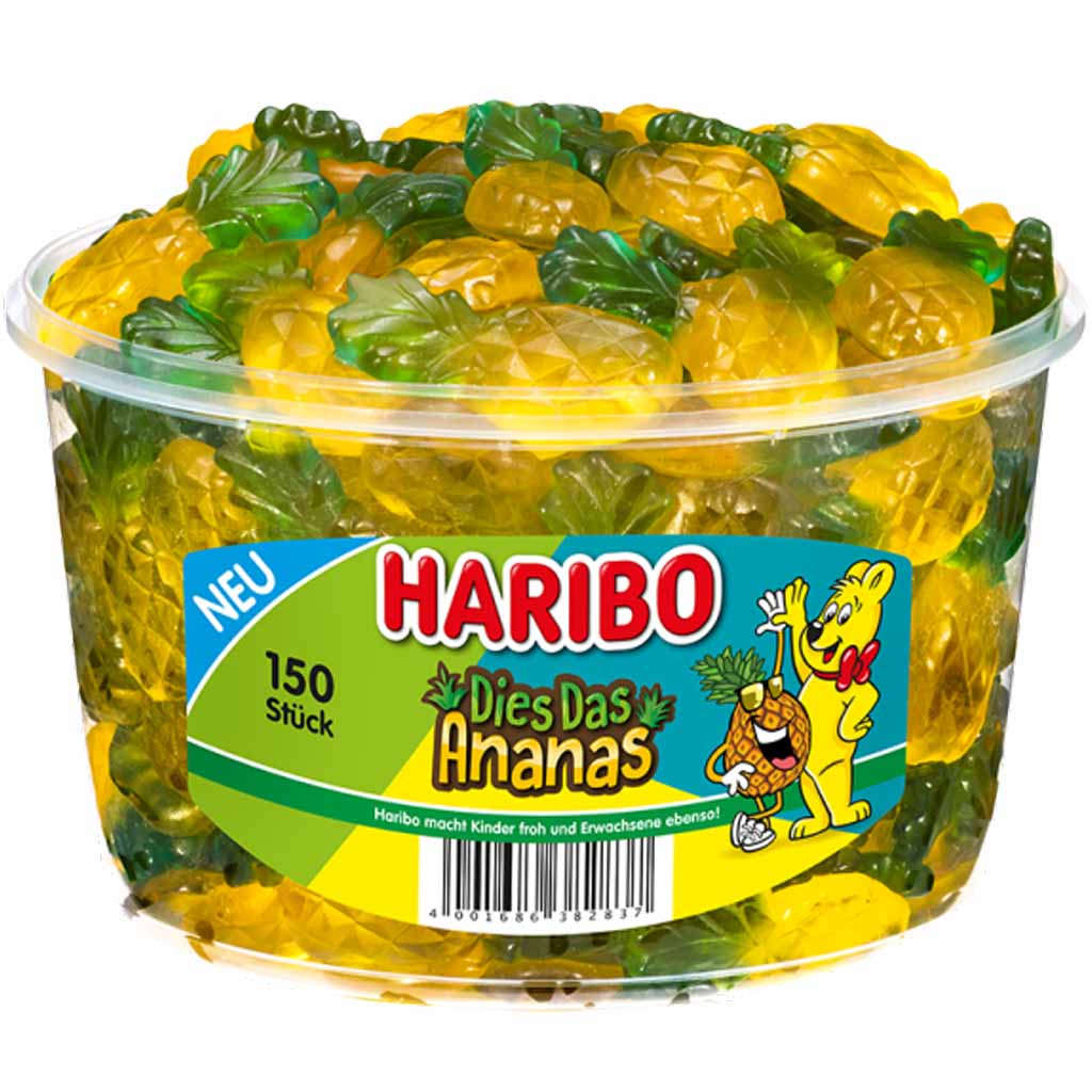 Haribo Dies Das Ananas 1200g MHD:30.8.23