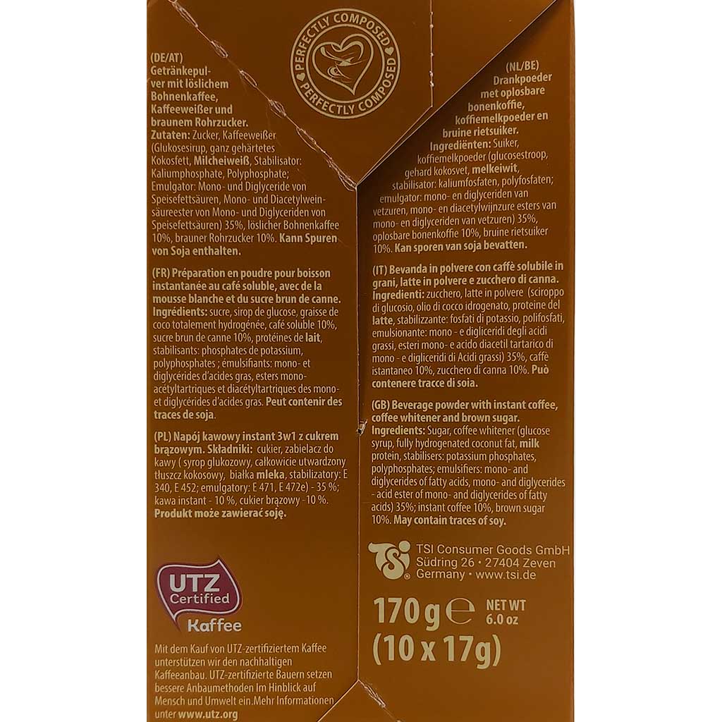 Massimo_3in1_Kaffee_mit_Weiss_u_Rohzuck_10erP_170g_zutaten Massimo 3in1 löslicher Kaffee u Rohrzucken 10x 17g 170g Nährwerte