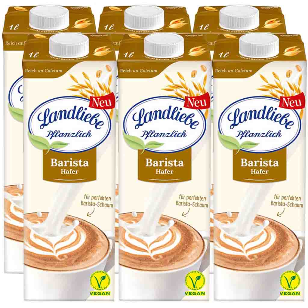 Landliebe pflanzlich Barista Hafer Drink 6x1L=6L MHD:19.8.23