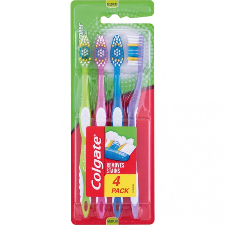 Colgate Premier Clean Zahnbürste 4er Pack  medium 18cm