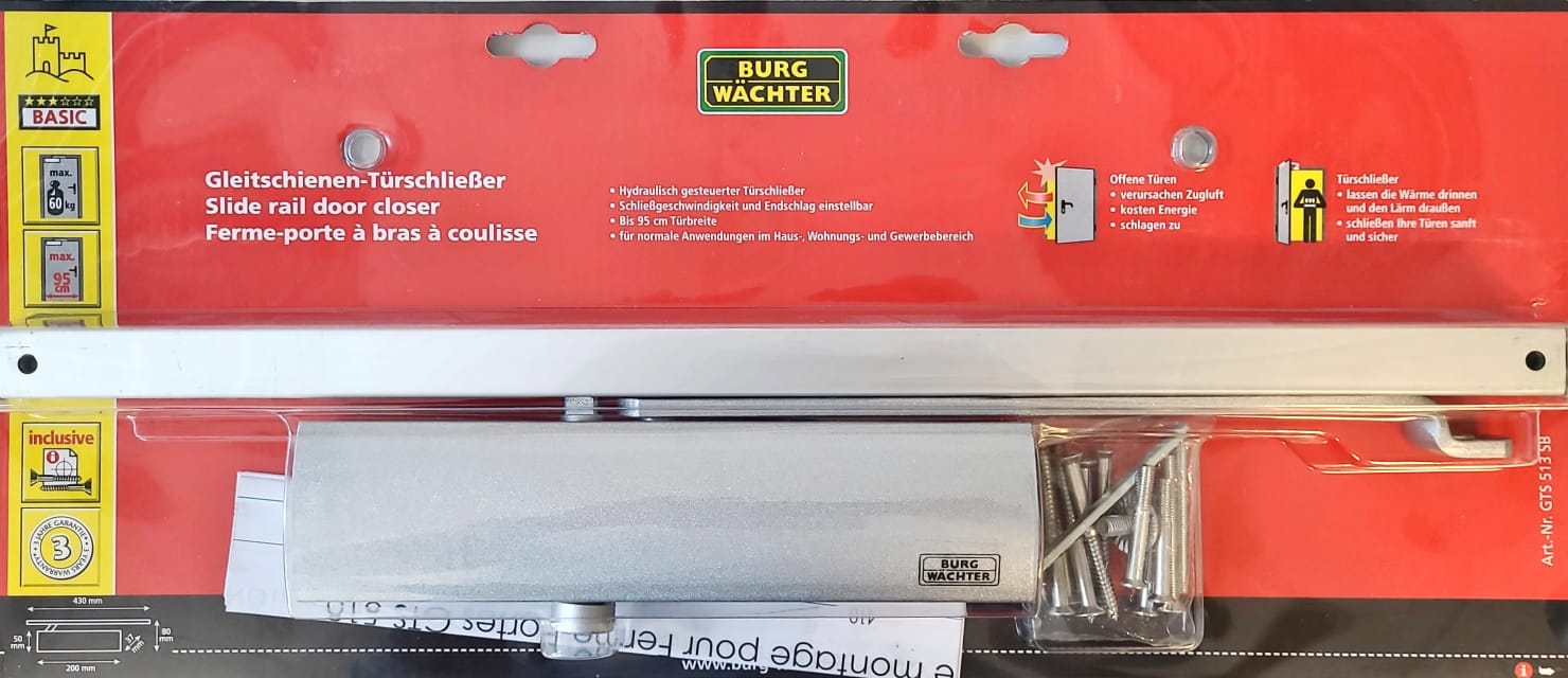 Burg Wächter Türschließer Silber GTS513 SB