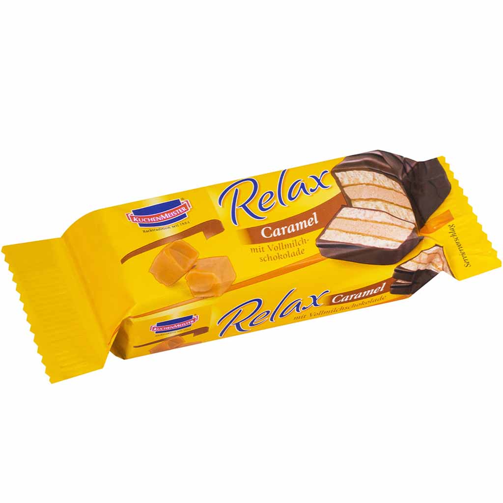 20x Kuchenmeister Kuchenriegel Relax Caramel 2-te Sortierung á 32g=640g MHD:27.9.23