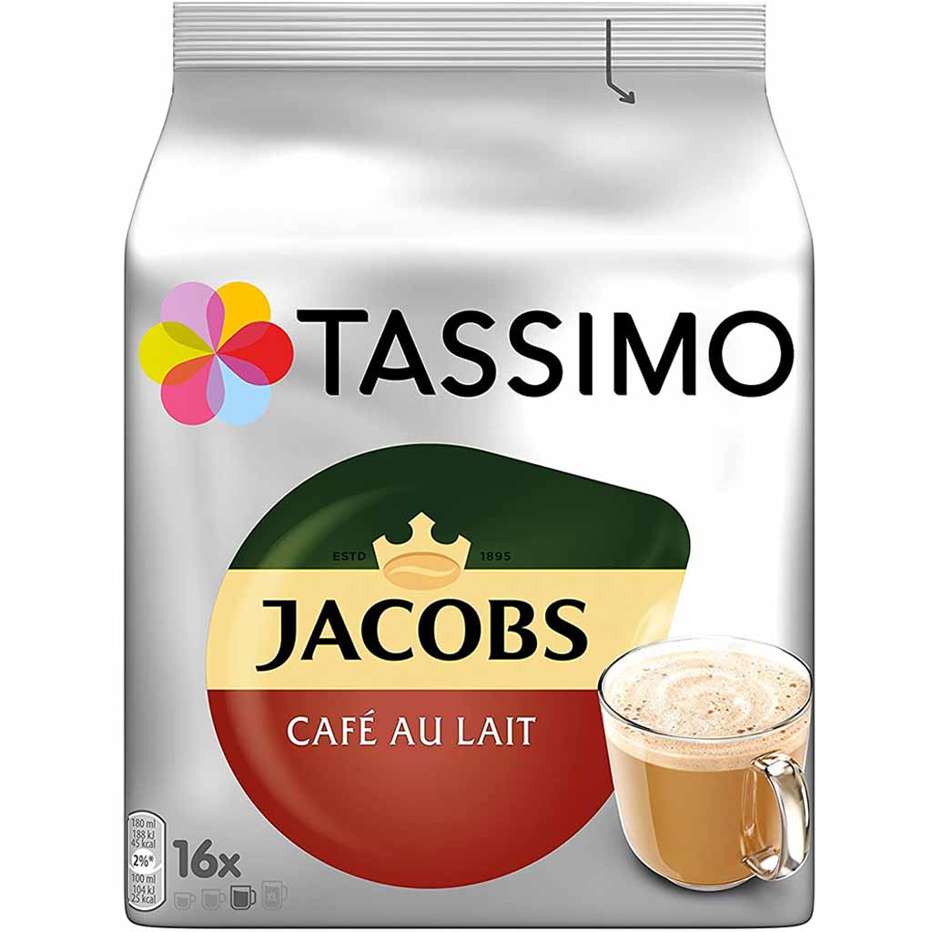 Tassimo Jacobs Cafè au Lait 16 Kaffee Kapseln MHD:11.10.24