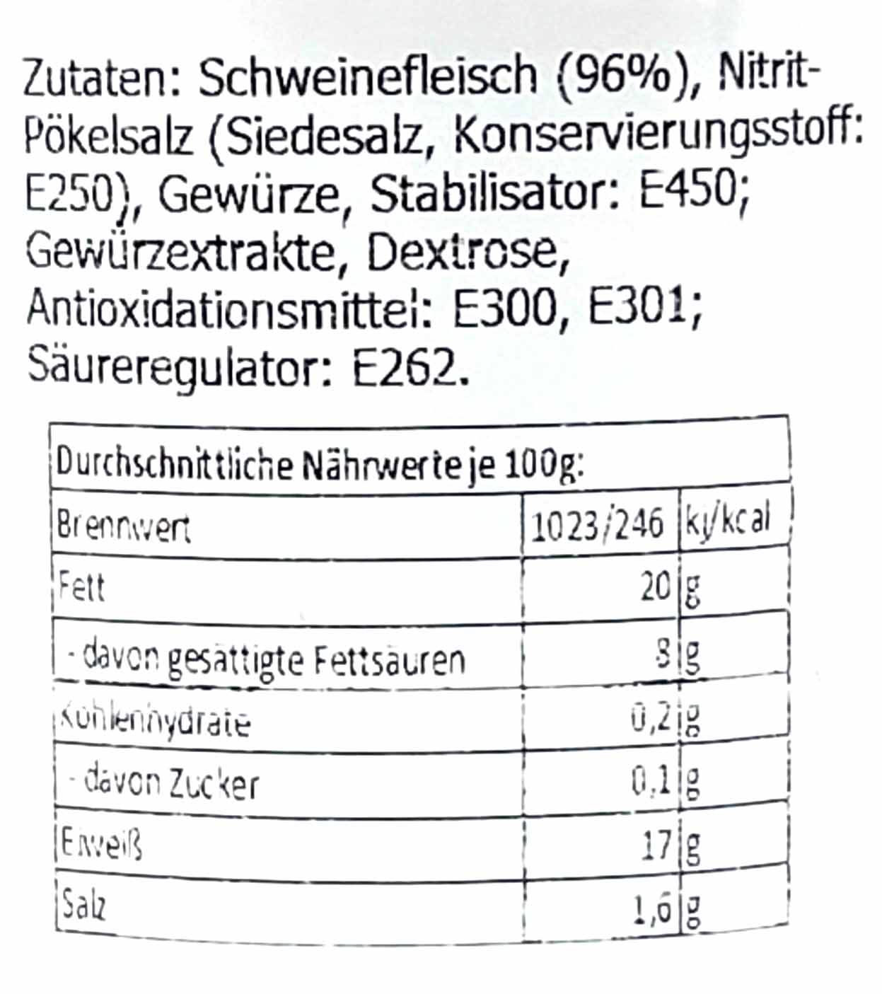 Grasmehr Hausmacher Mettwurst mit Geleemantel 200g