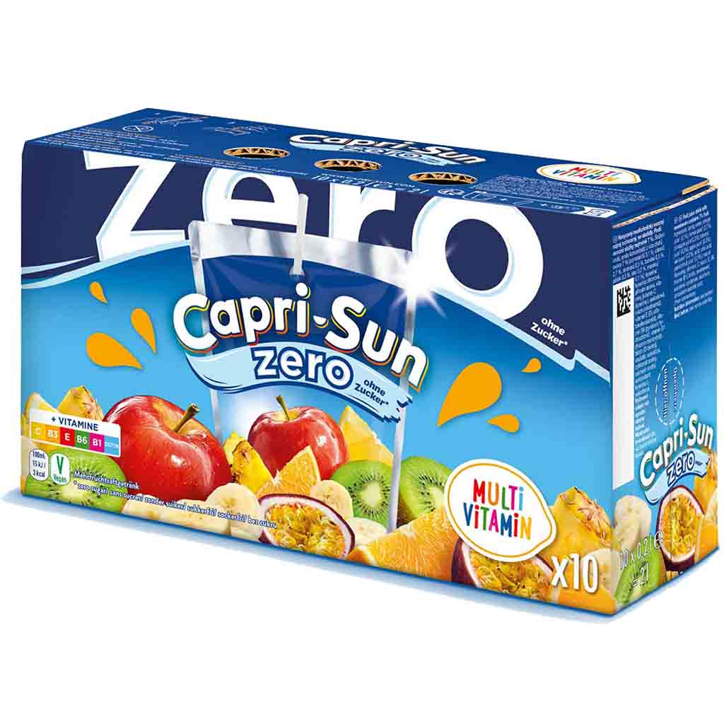 10x Capri-Sun ZERO Multi Vitamin á 200ml=2L MHD:30.9.25