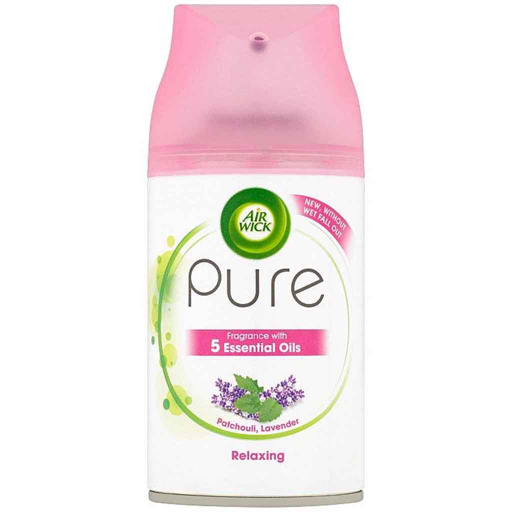 6x Air Wick Lufterfrischer Freshmatic Pure Patschuli Lavendel Nachfüllung á 250ml