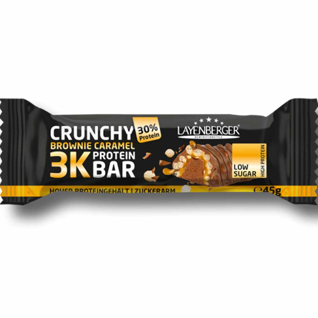 Layenberger_3K_Protein_Riegel_Crunchy_Brownie_Caramel_45g_front_96dpi
