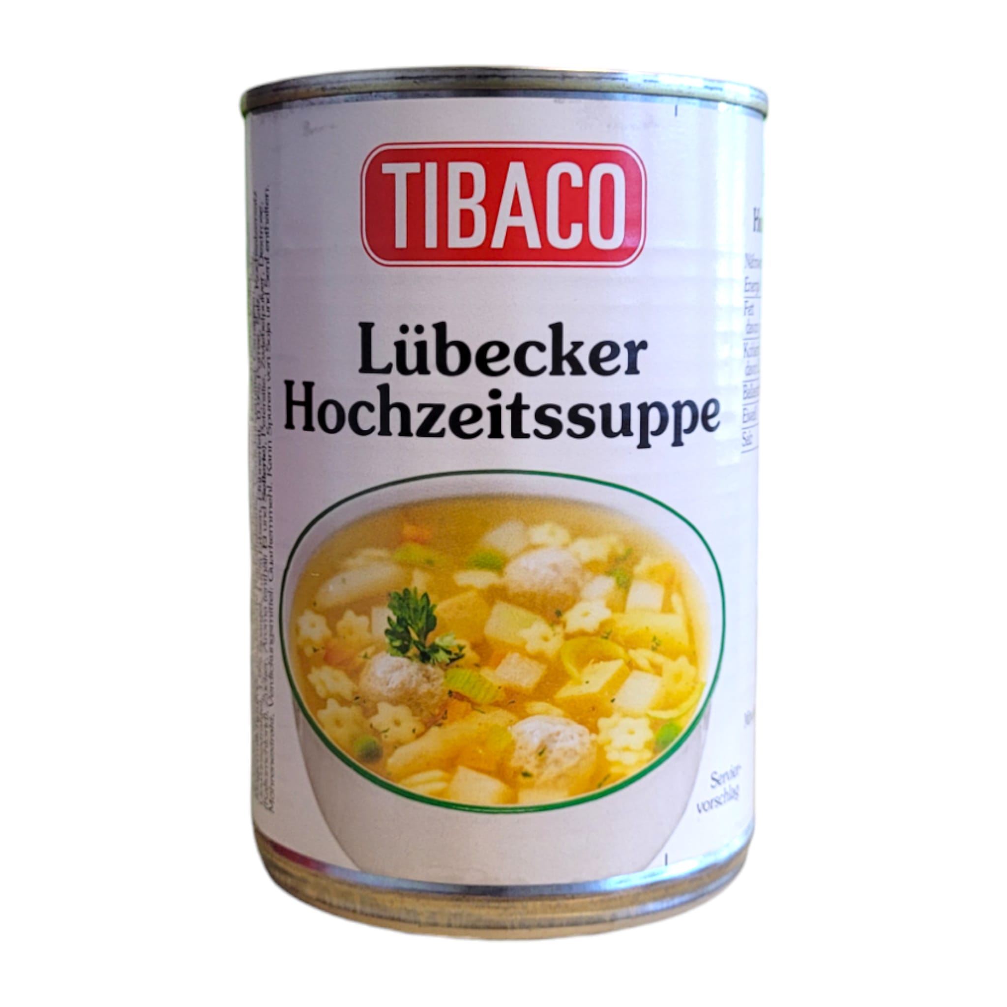Tibaco Lübecker Hochzeitssuppe 390ml MHD:31.12.26