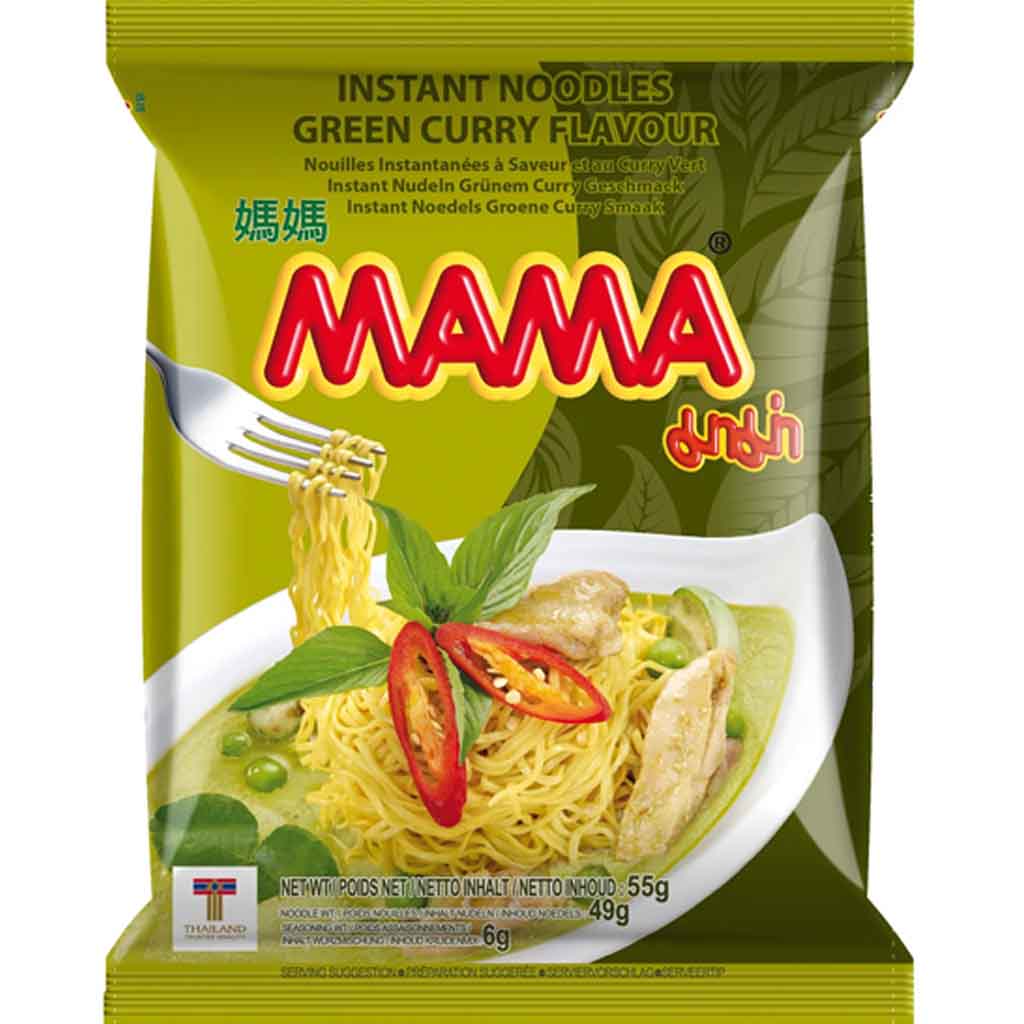 Mama Instant Nudelgericht grünes Curry 24x55g=1320g MHD:25.7.24