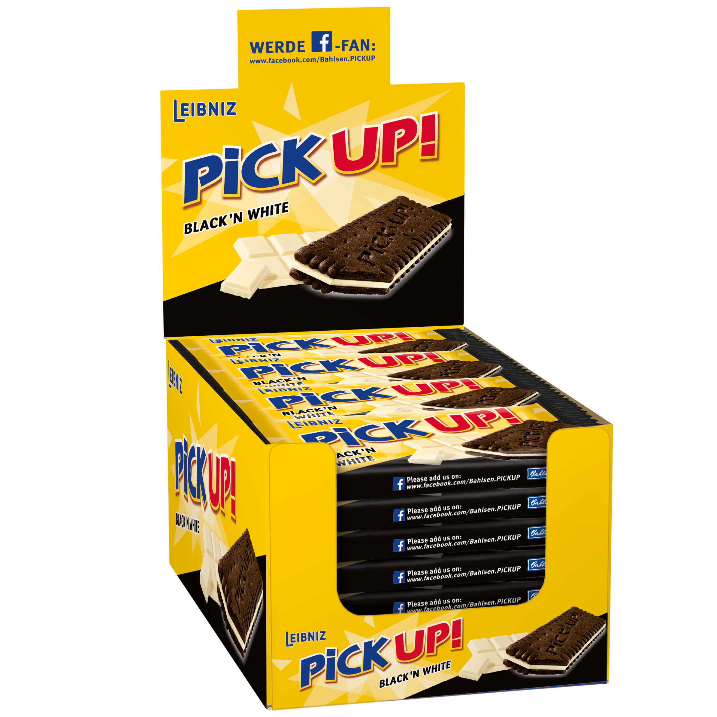 Leibniz PiCK UP! Black'n White 24x 28g Schokoriegel MHD:1.10.22