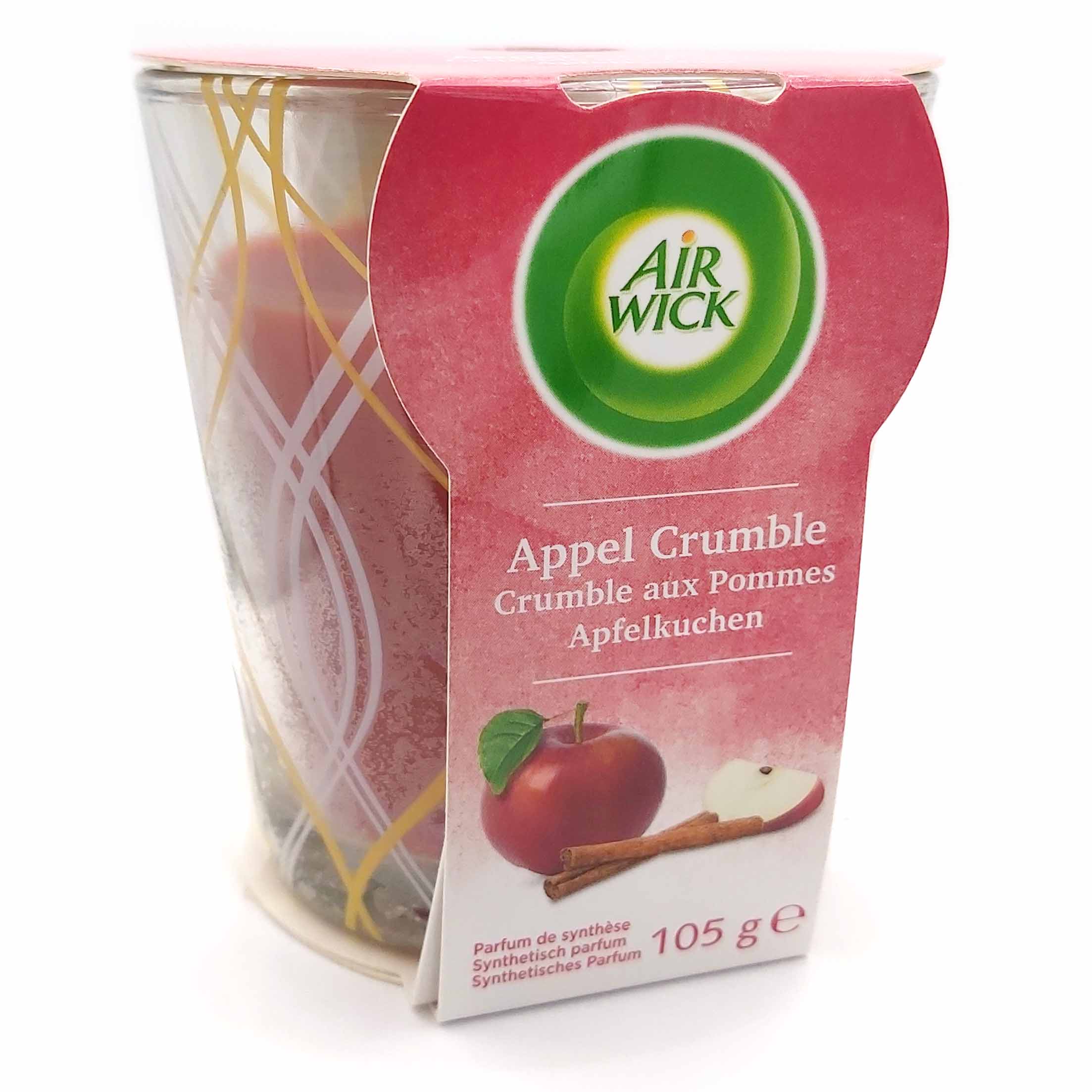 6x Air Wick Duftkerze Apfelkuchen 6x105g  Duftet wie leckerer frischer Apfelkuchen