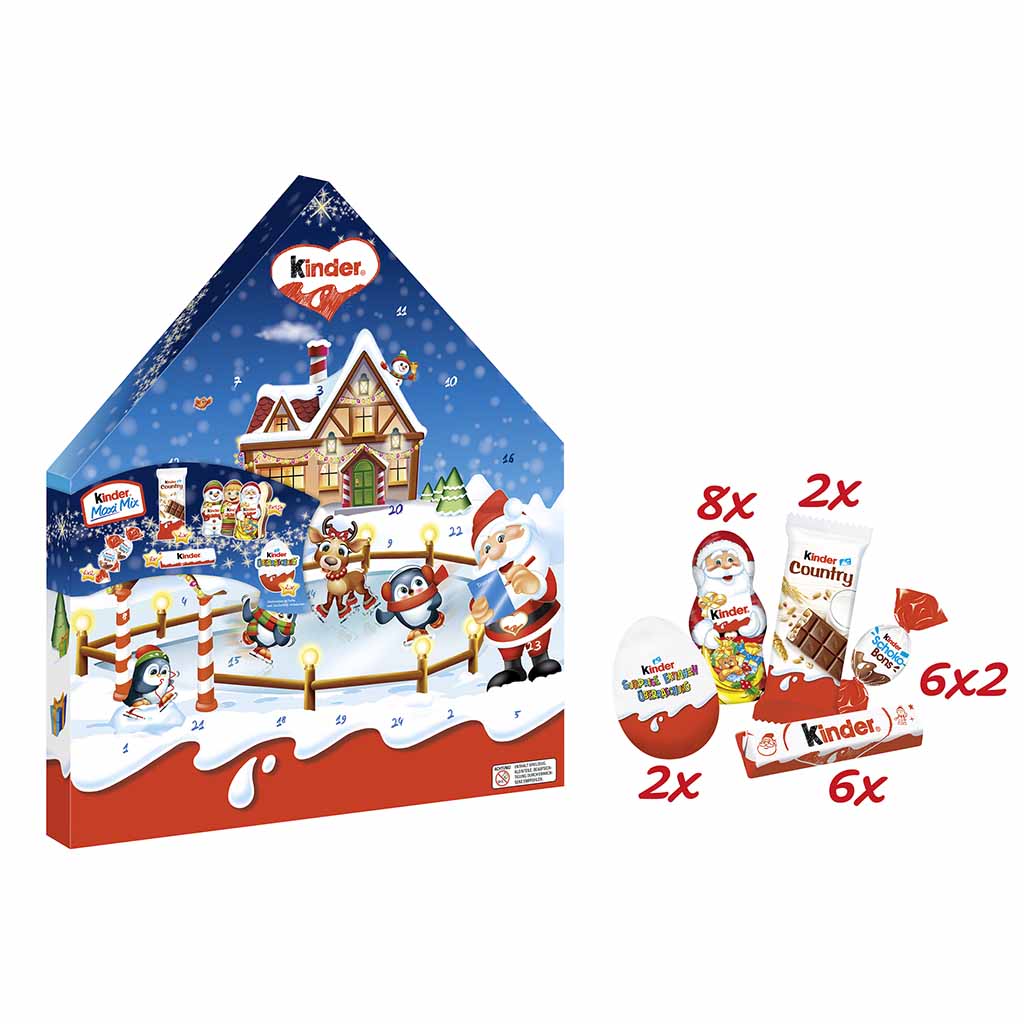 kinder Maxi Mix Santa Adventskalender 351g, 4008400312729